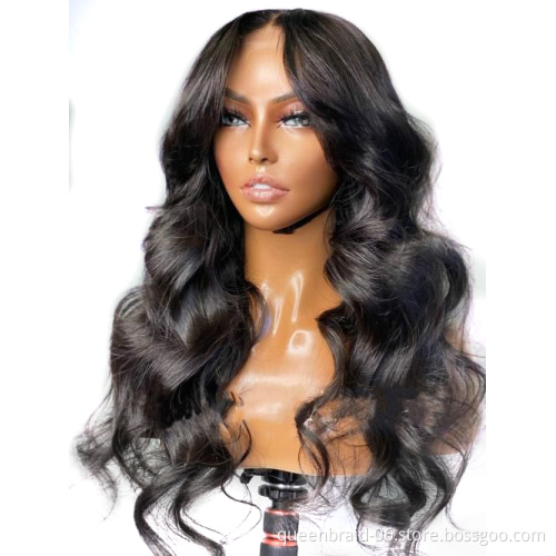 Body Wave Lace Closure Human Hair Wigs Brazilian Lace Front Wigs Human Hair Density Pre Plucked with Baby Hair Bleached Knots